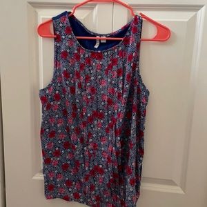 Elle Short Sleeveless Flower Tank